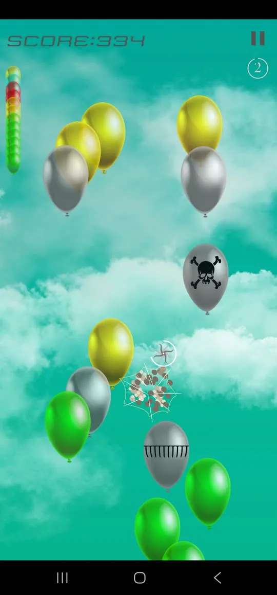 Fight Balloons: balloons popping in the night sky