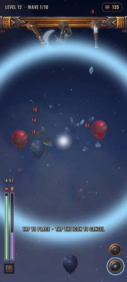 Balloons Revenge: a tower defense wave in space